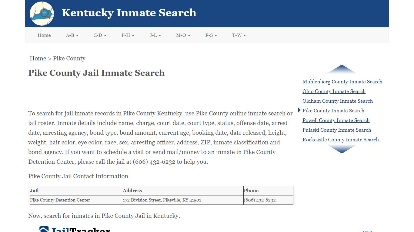 Pike County Jail Inmate Search